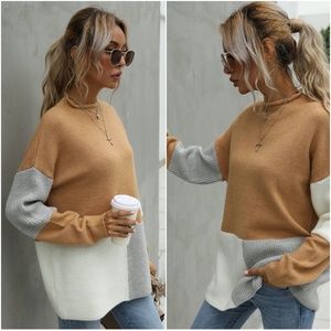 Bellanblue Colorblock knit sweater NWT